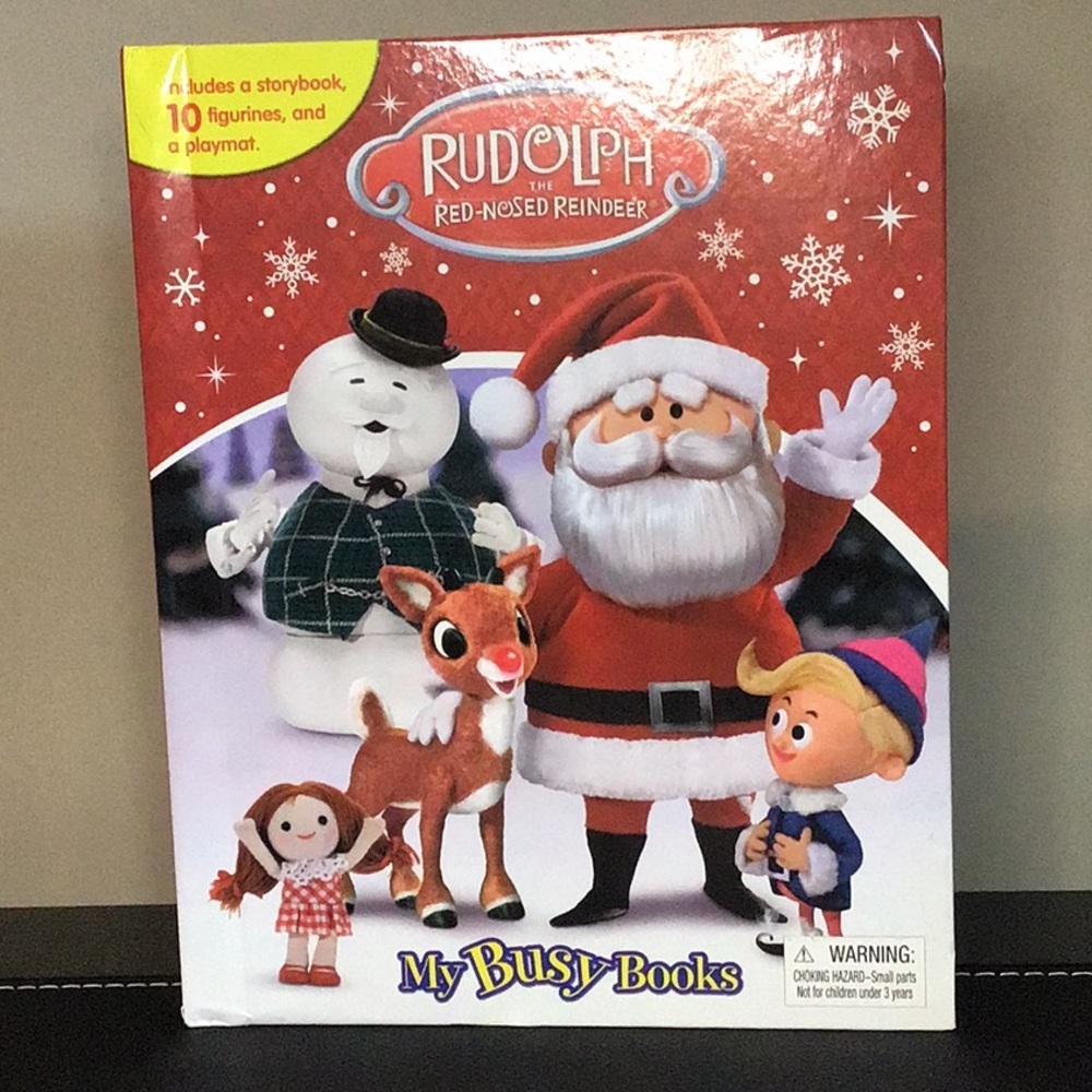 My Busy Books Rudolph the Red-Nosed Reindeer Storybook 10 Figurines & Pl…